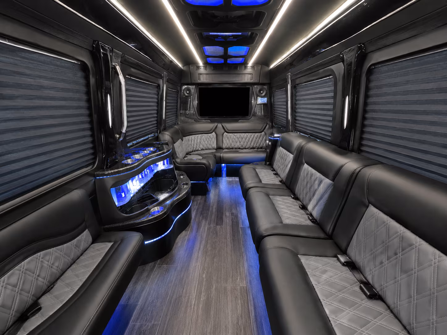 parma 50 passenger party bus interior
