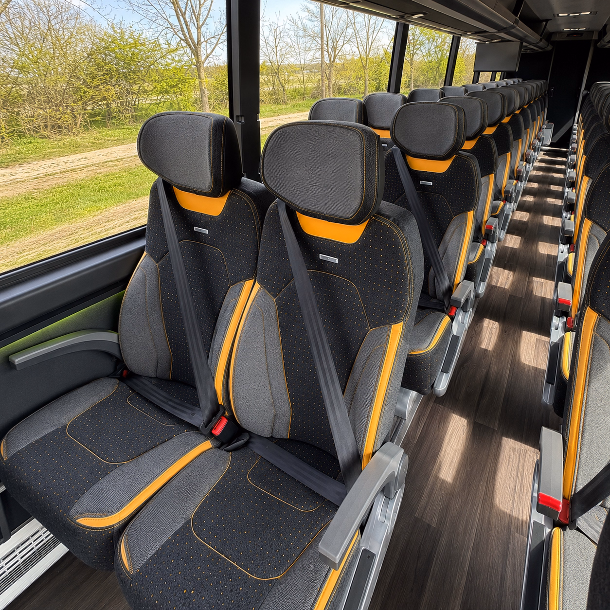 parma charter bus services interior